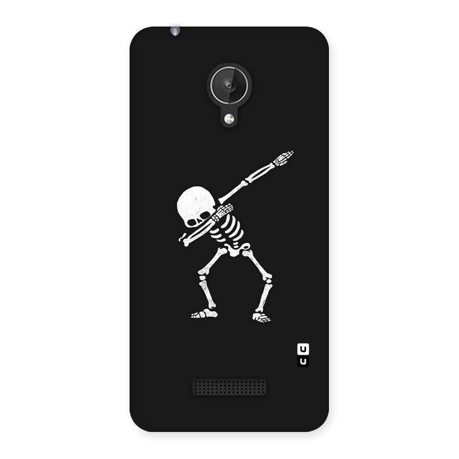 Skeleton Dab White Back Case for Micromax Canvas Spark Q380