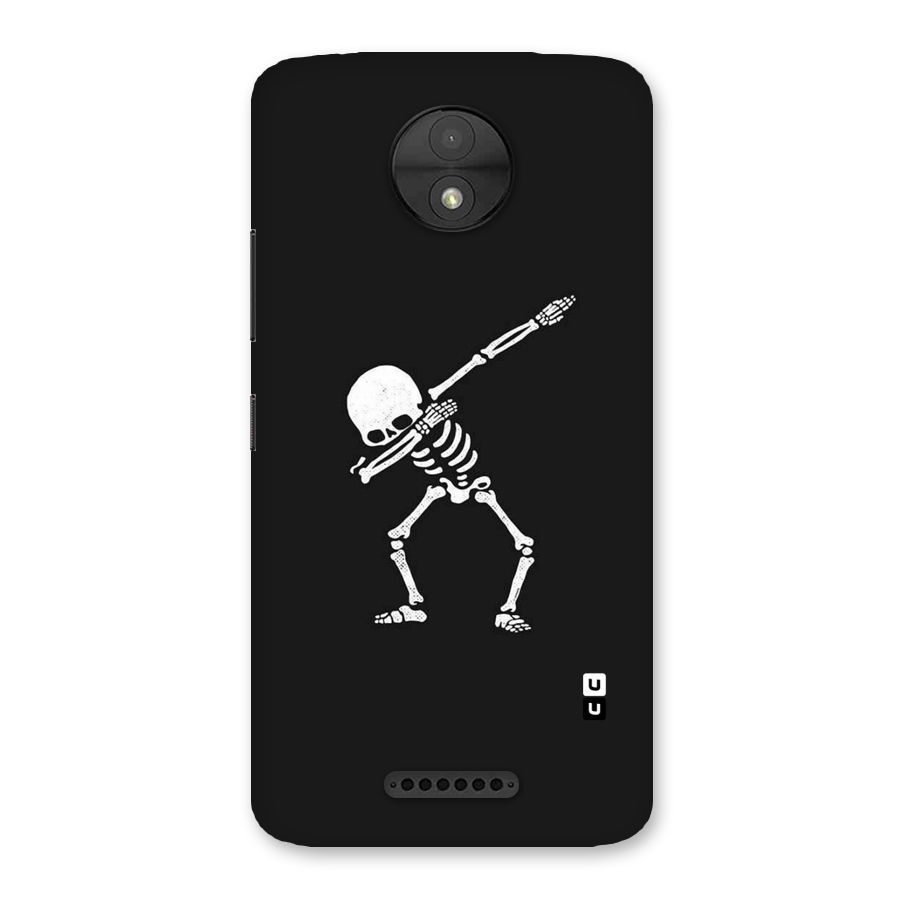 Skeleton Dab White Back Case for Moto C
