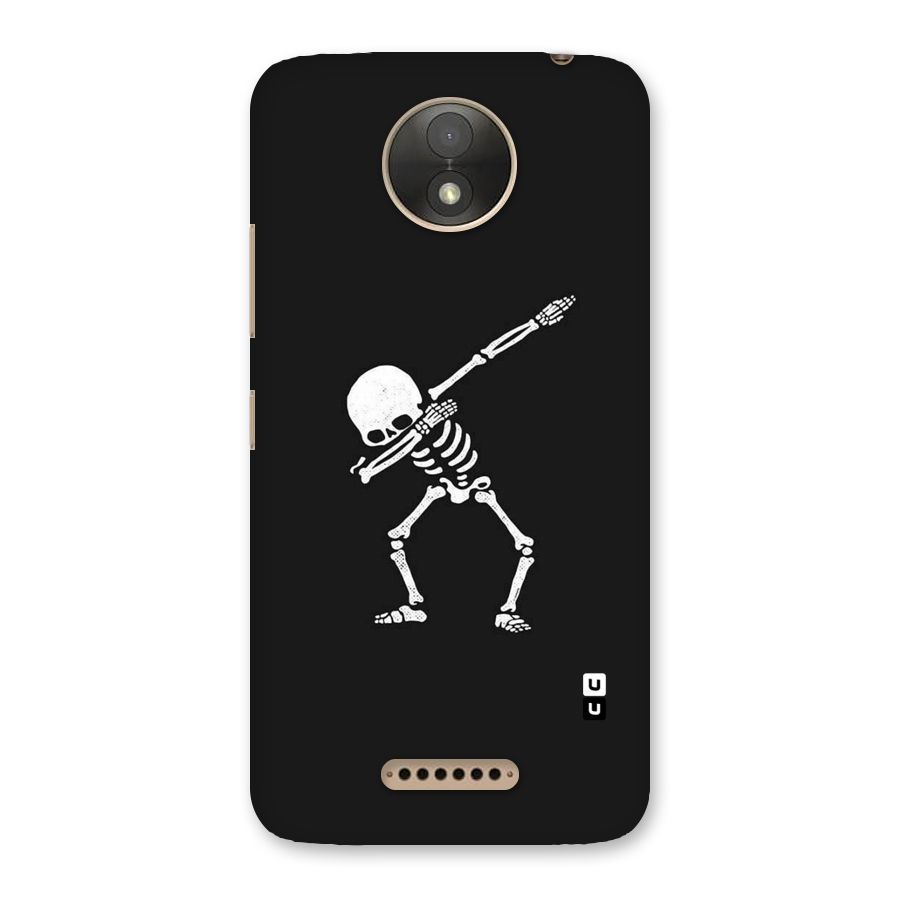 Skeleton Dab White Back Case for Moto C Plus