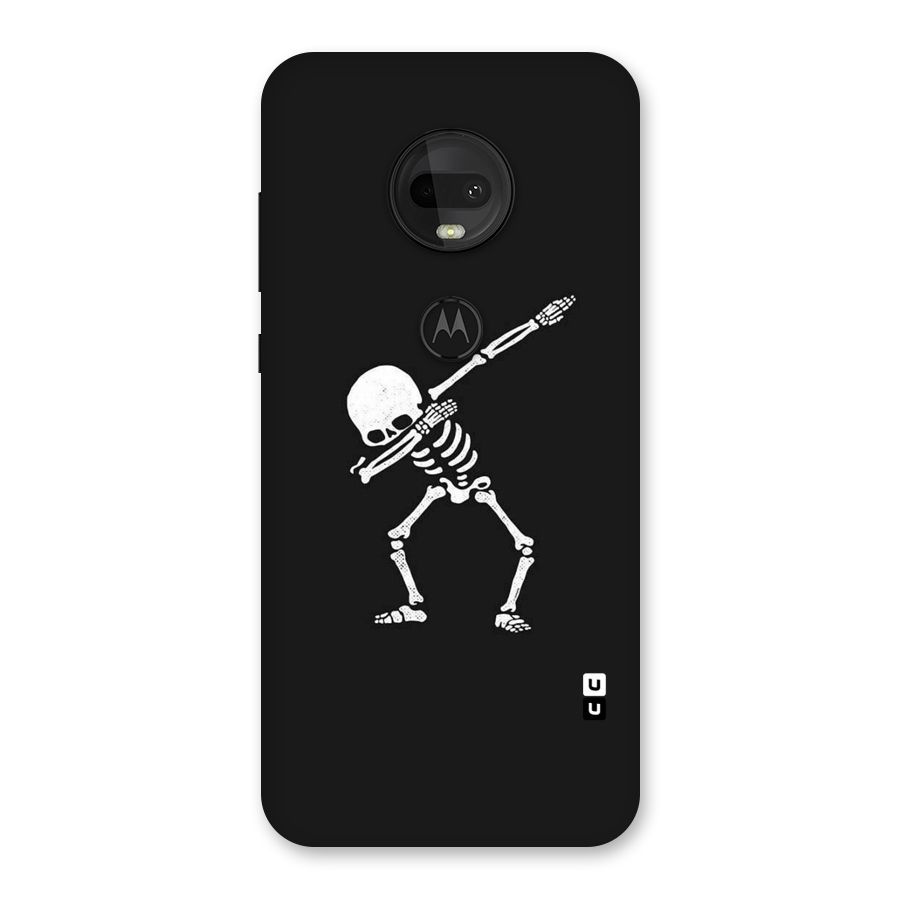 Skeleton Dab White Back Case for Moto G7