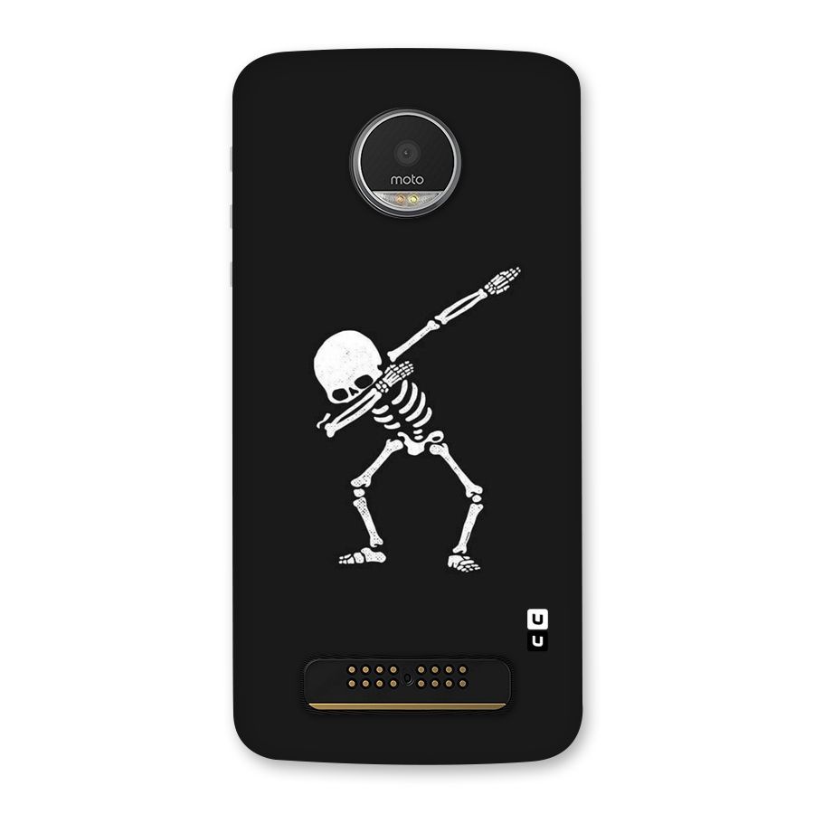 Skeleton Dab White Back Case for Moto Z Play