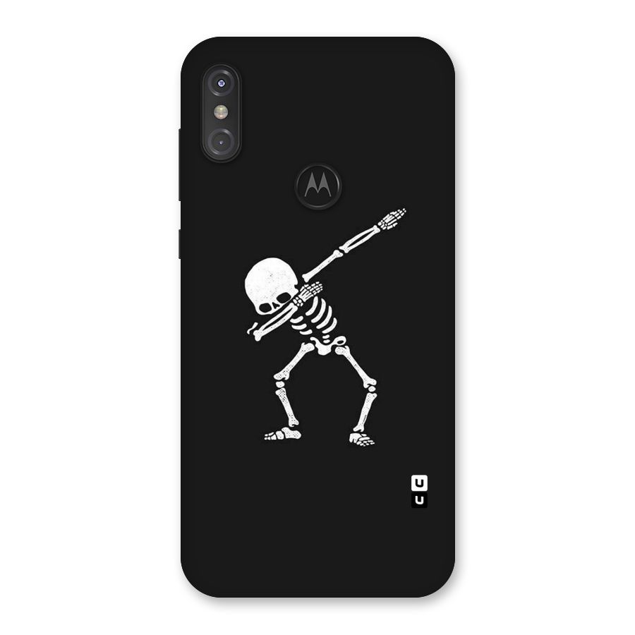 Skeleton Dab White Back Case for Motorola One Power