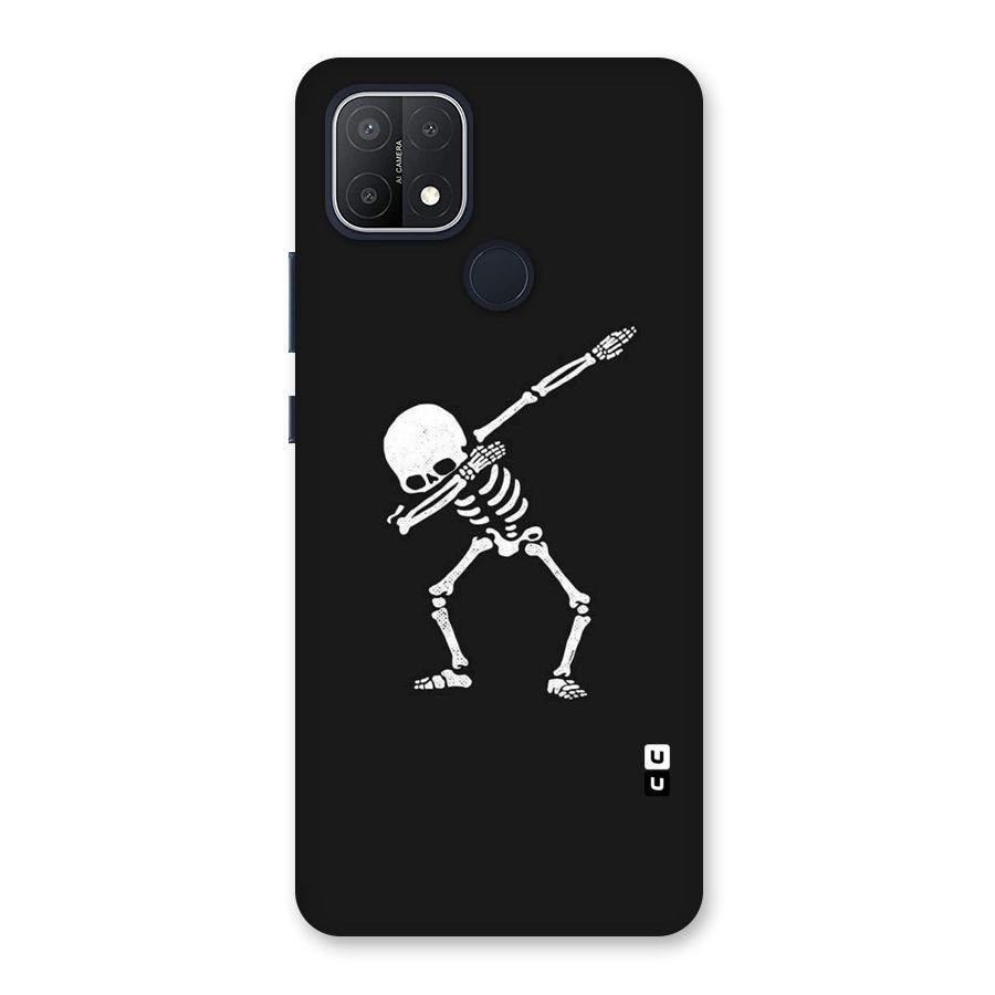 Skeleton Dab White Back Case for Oppo A15s