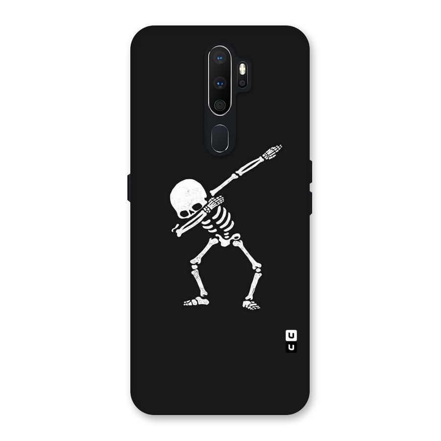 Skeleton Dab White Back Case for Oppo A5 (2020)