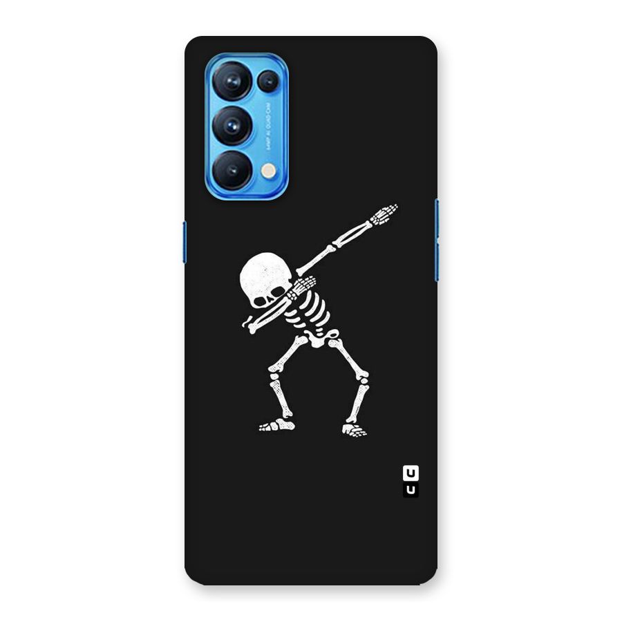 Skeleton Dab White Back Case for Oppo Reno5 Pro 5G