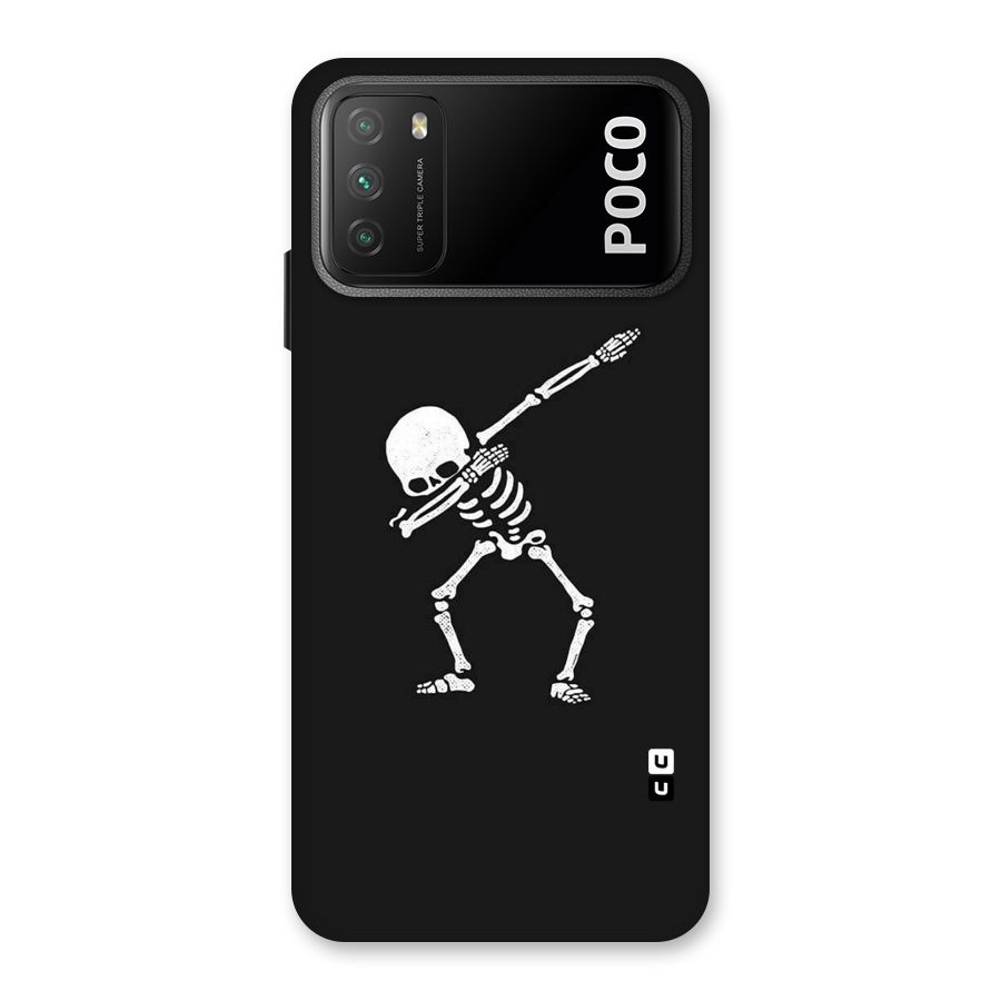Skeleton Dab White Back Case for Poco M3