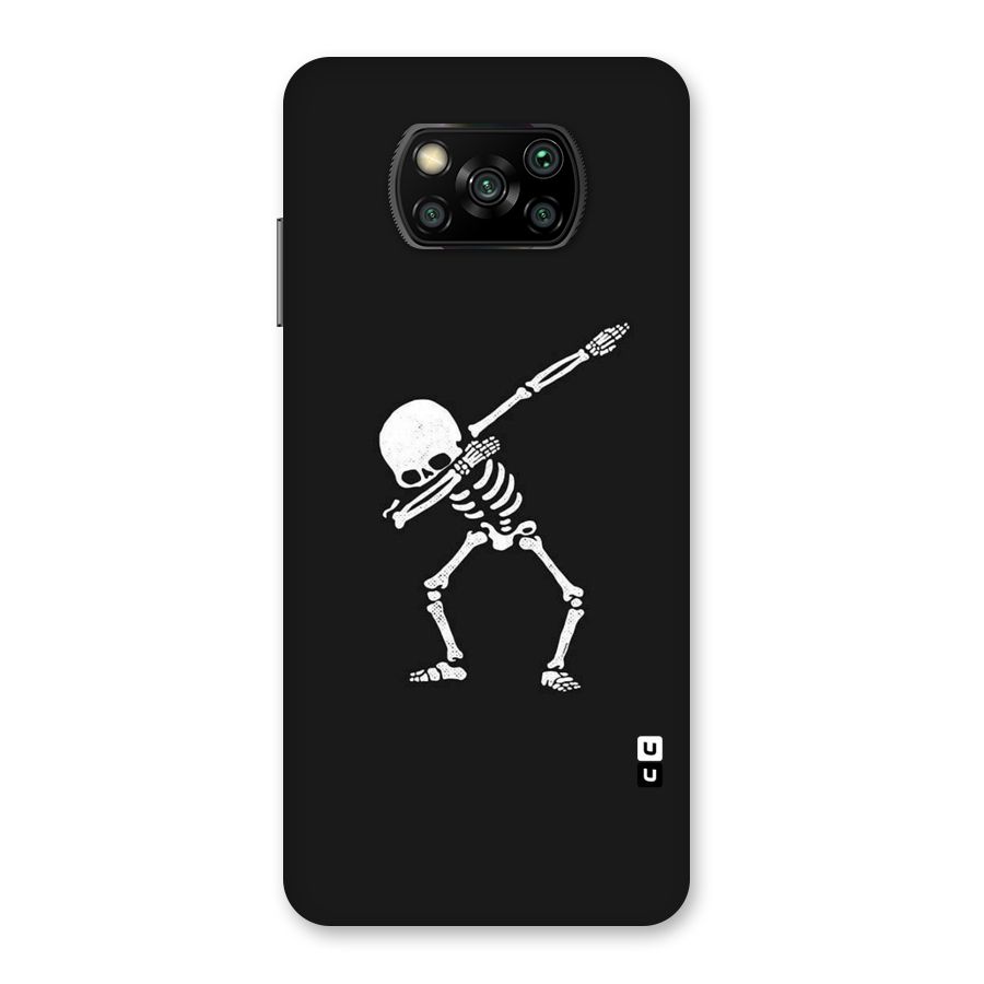 Skeleton Dab White Back Case for Poco X3
