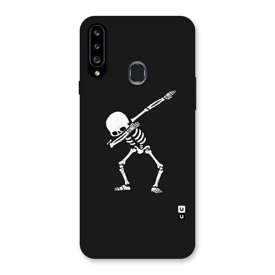 Skeleton Dab White Back Case for Samsung Galaxy A20s