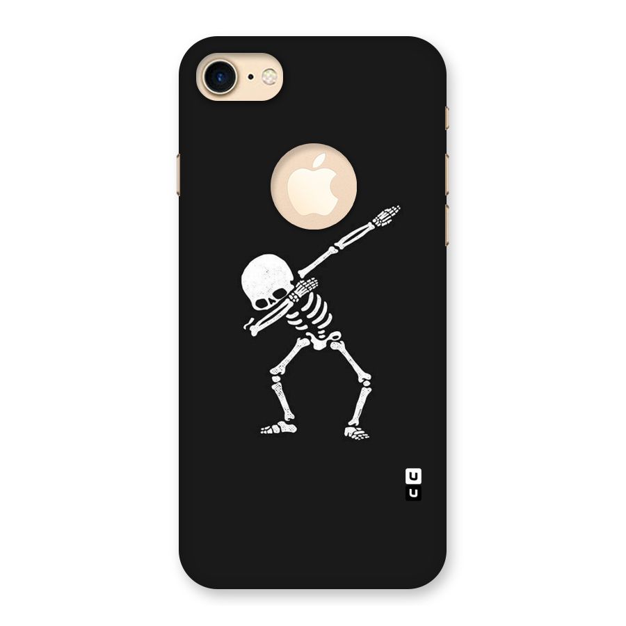 Skeleton Dab White Back Case for iPhone 7 Logo Cut