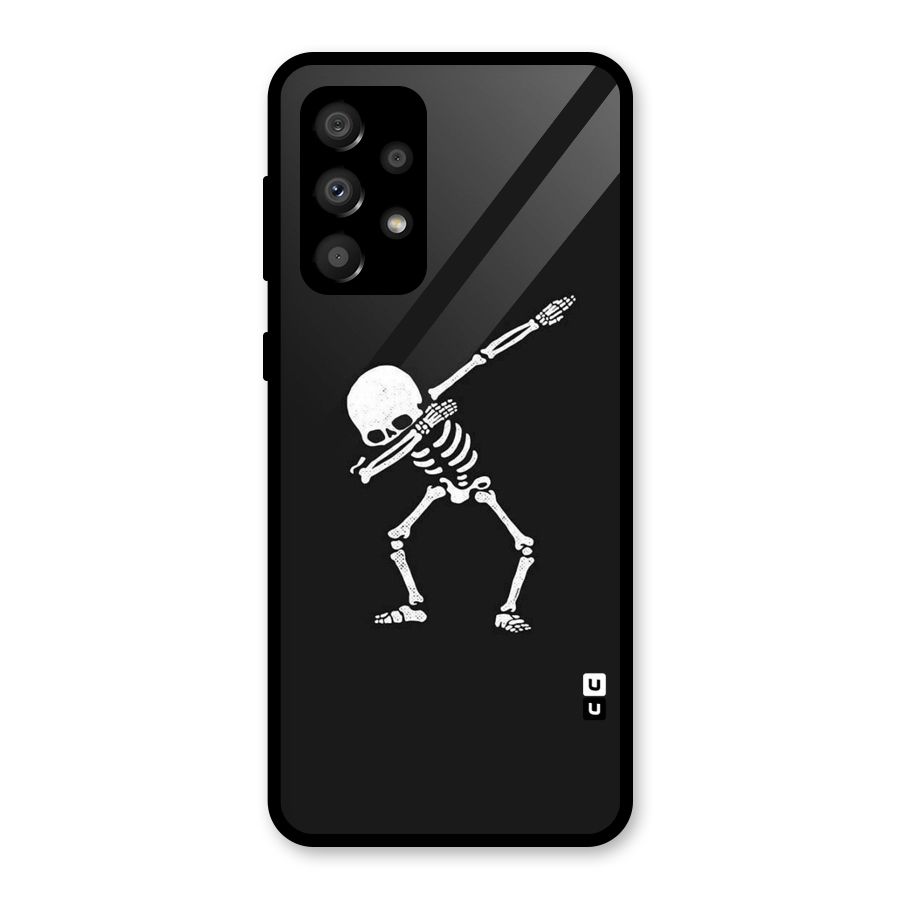 Skeleton Dab White Glass Back Case for Galaxy A32