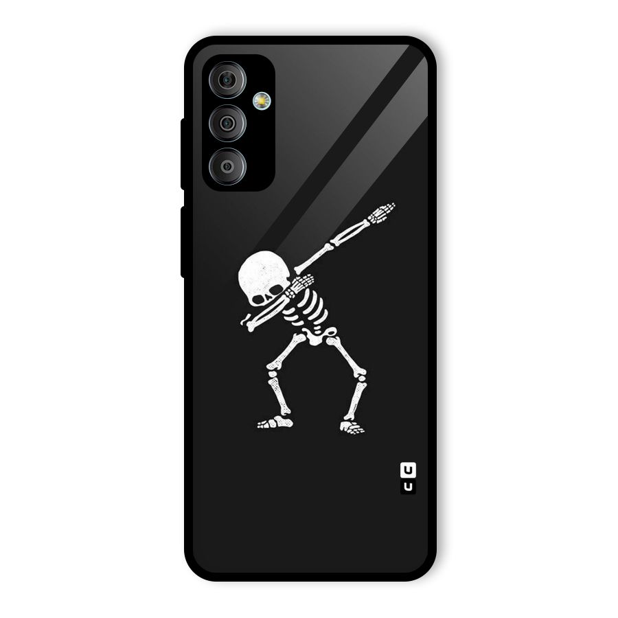 Skeleton Dab White Glass Back Case for Galaxy F23