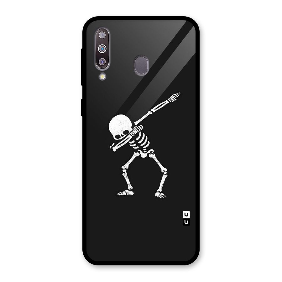 Skeleton Dab White Glass Back Case for Galaxy M30