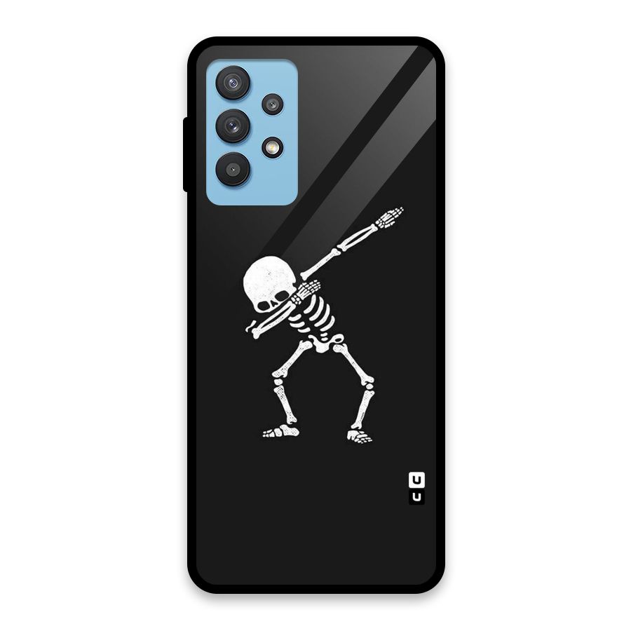 Skeleton Dab White Glass Back Case for Galaxy M32 5G
