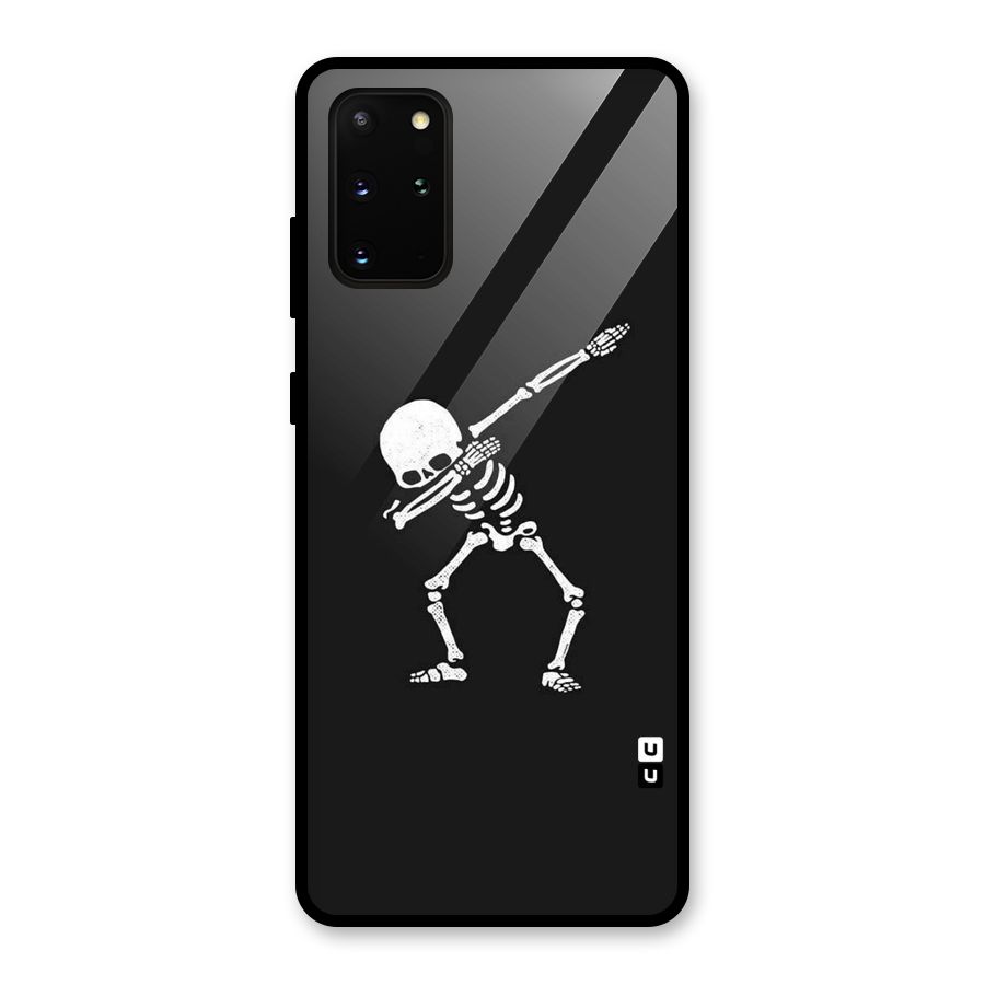 Skeleton Dab White Glass Back Case for Galaxy S20 Plus