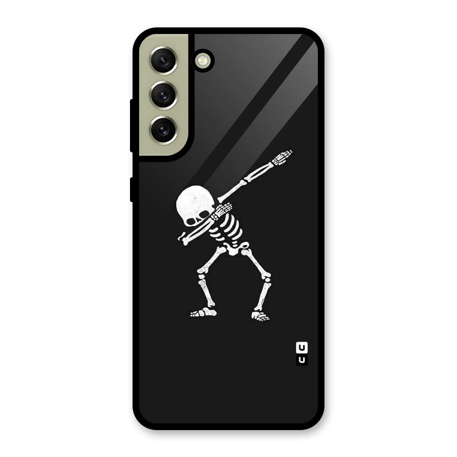 Skeleton Dab White Glass Back Case for Galaxy S21 FE 5G