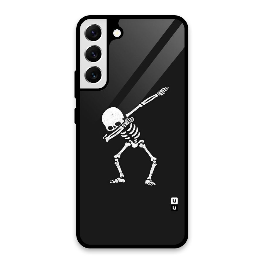 Skeleton Dab White Glass Back Case for Galaxy S22 Plus 5G