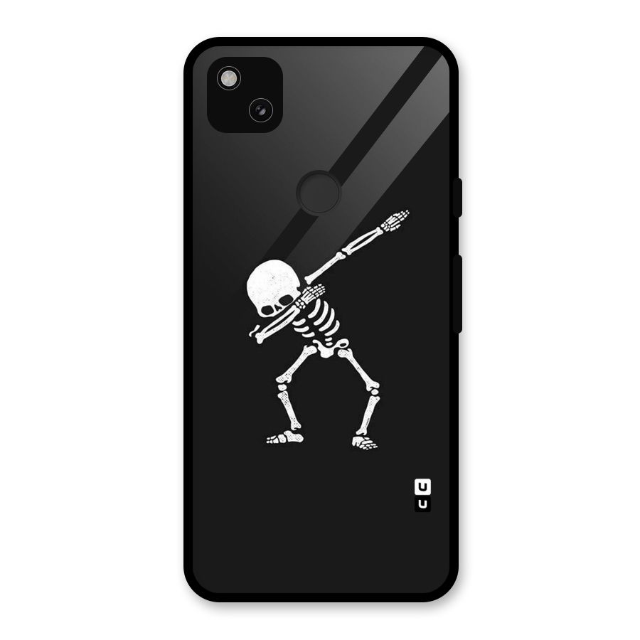 Skeleton Dab White Glass Back Case for Google Pixel 4a
