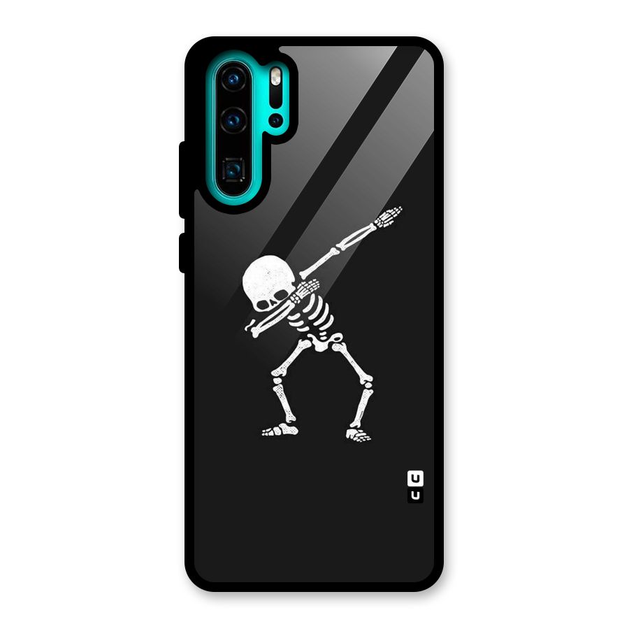 Skeleton Dab White Glass Back Case for Huawei P30 Pro
