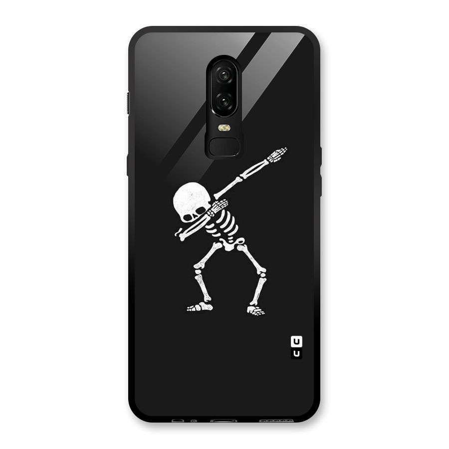 Skeleton Dab White Glass Back Case for OnePlus 6