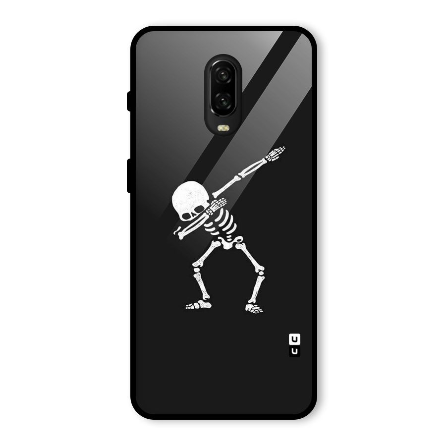 Skeleton Dab White Glass Back Case for OnePlus 6T