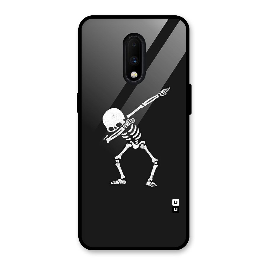 Skeleton Dab White Glass Back Case for OnePlus 7