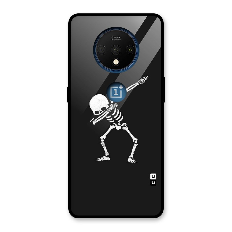 Skeleton Dab White Glass Back Case for OnePlus 7T