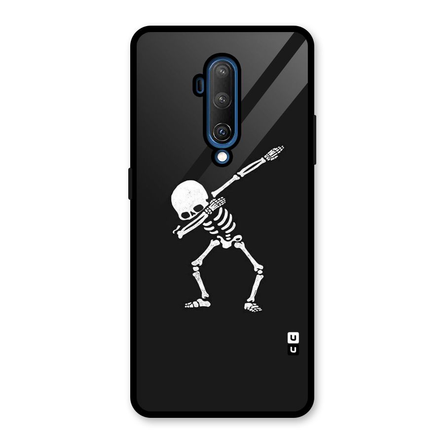 Skeleton Dab White Glass Back Case for OnePlus 7T Pro