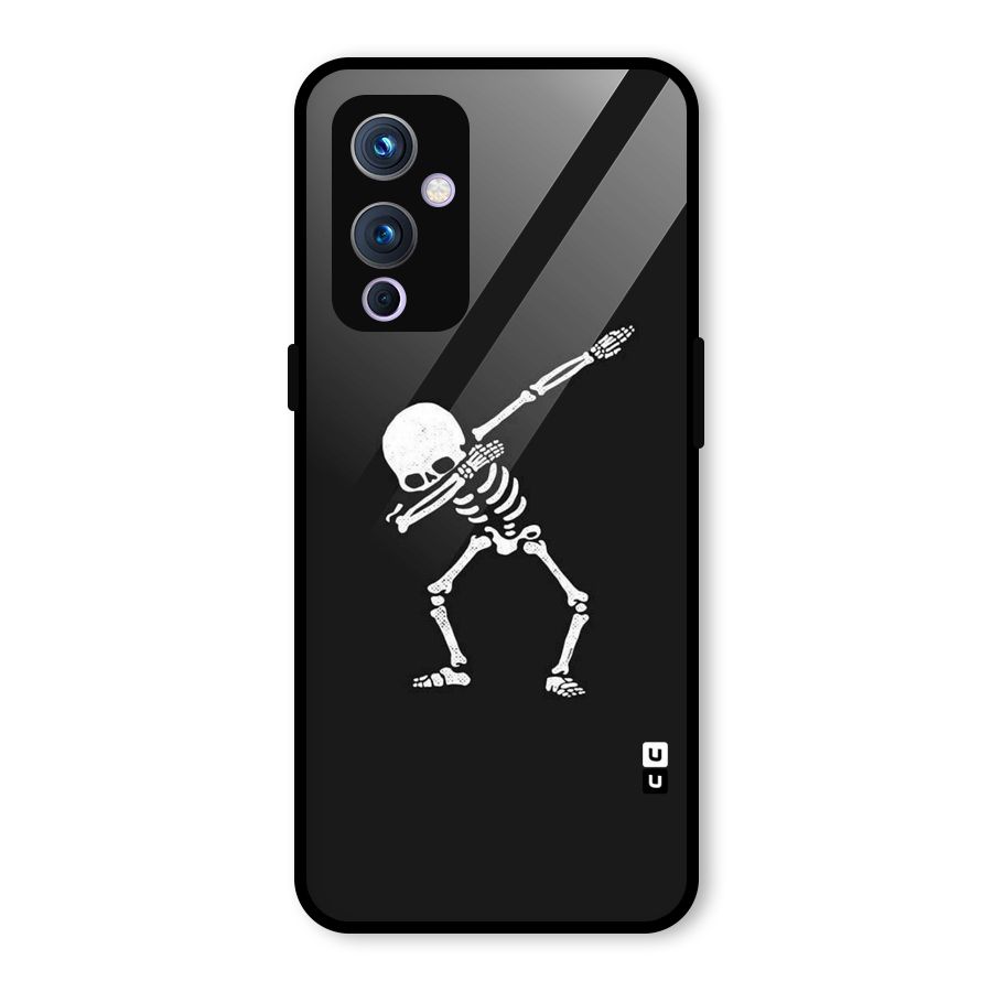 Skeleton Dab White Glass Back Case for OnePlus 9