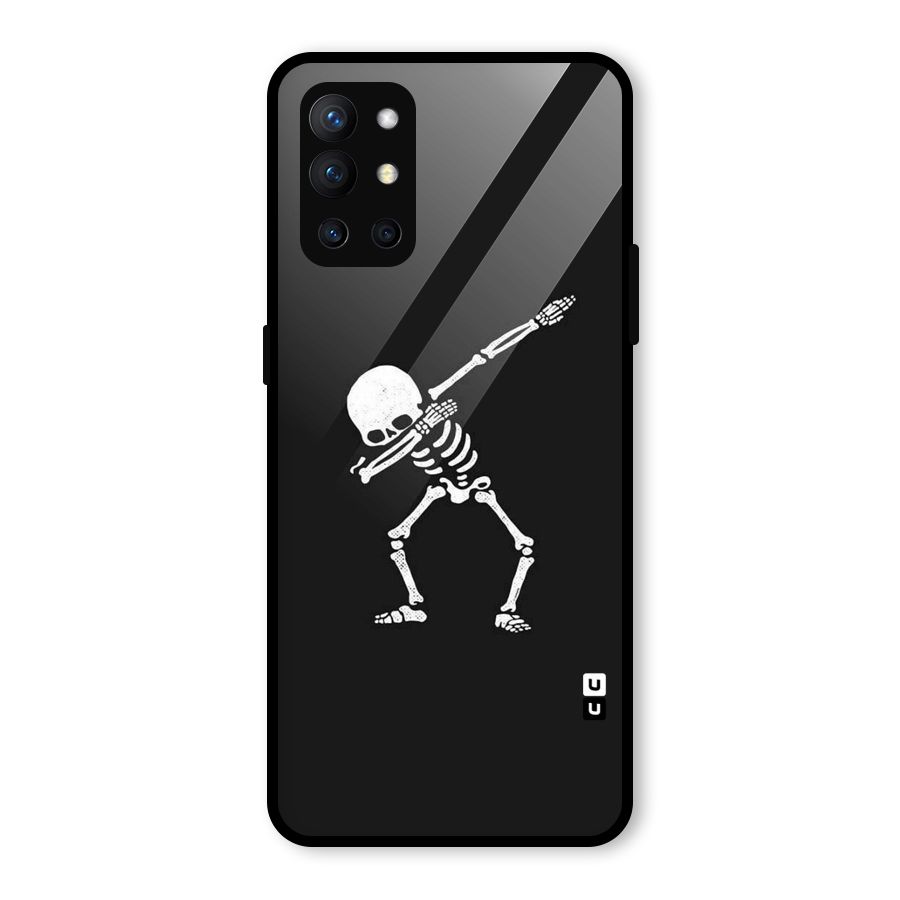 Skeleton Dab White Glass Back Case for OnePlus 9R