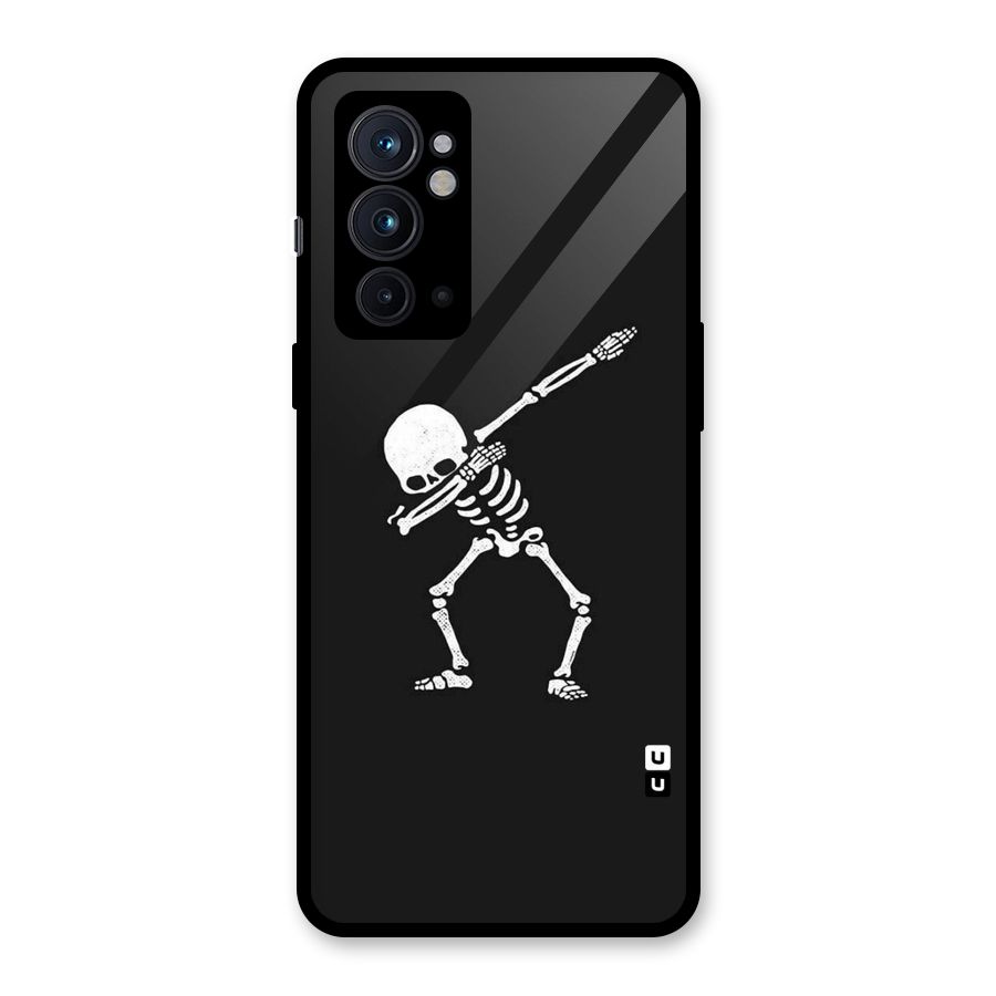 Skeleton Dab White Glass Back Case for OnePlus 9RT 5G