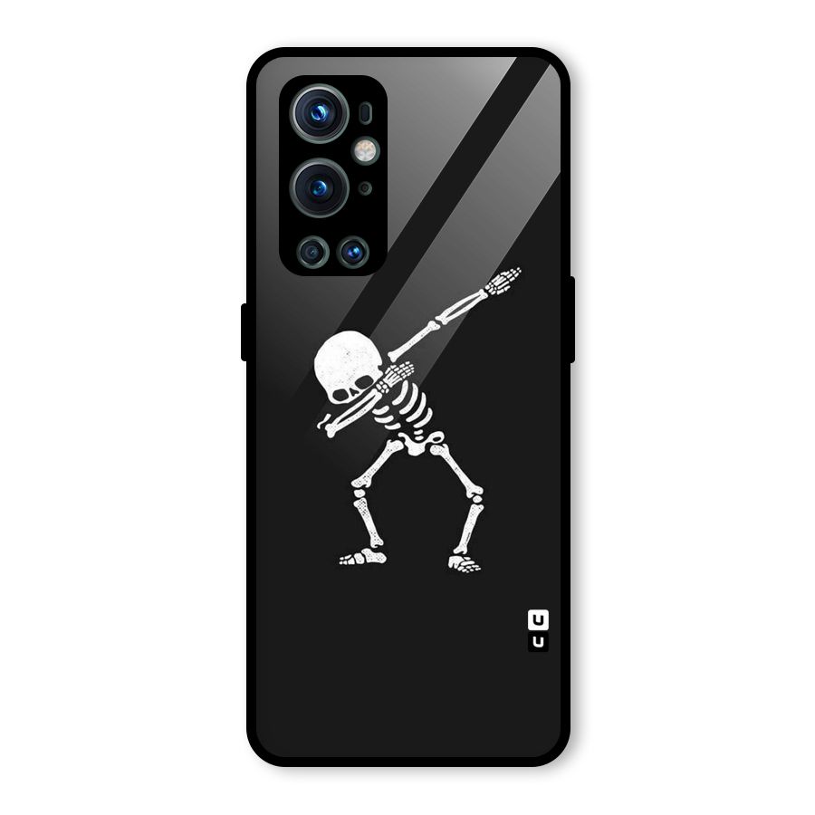 Skeleton Dab White Glass Back Case for OnePlus 9 Pro