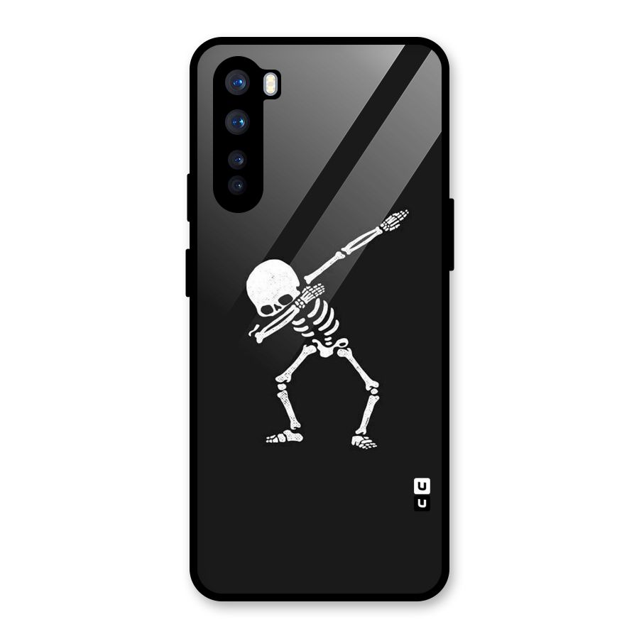 Skeleton Dab White Glass Back Case for OnePlus Nord