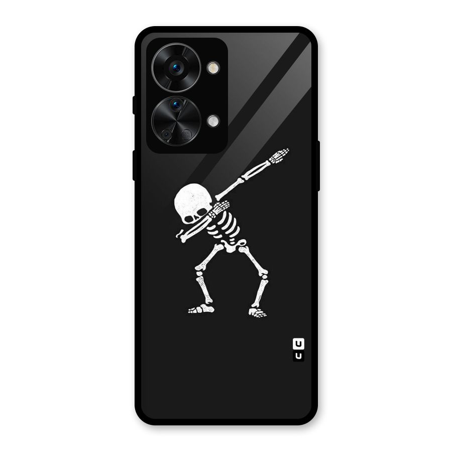 Skeleton Dab White Glass Back Case for OnePlus Nord 2T