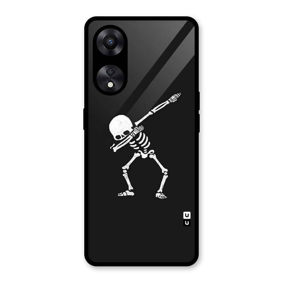 Skeleton Dab White Glass Back Case for Oppo A78