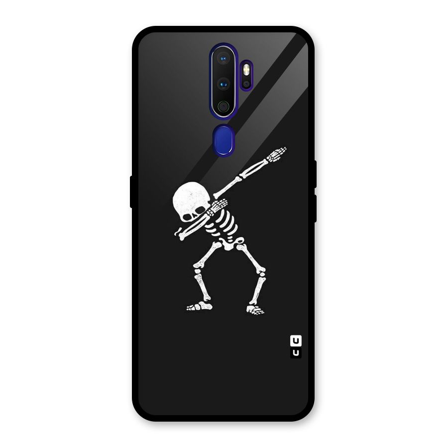 Skeleton Dab White Glass Back Case for Oppo A9 (2020)