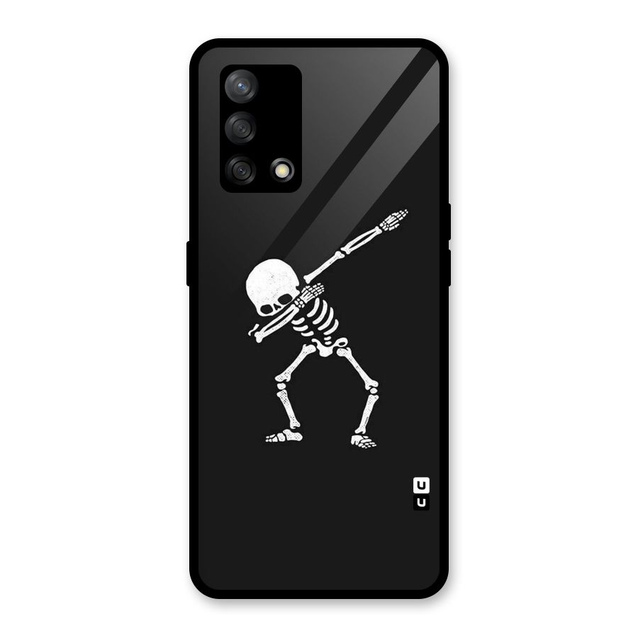 Skeleton Dab White Glass Back Case for Oppo F19
