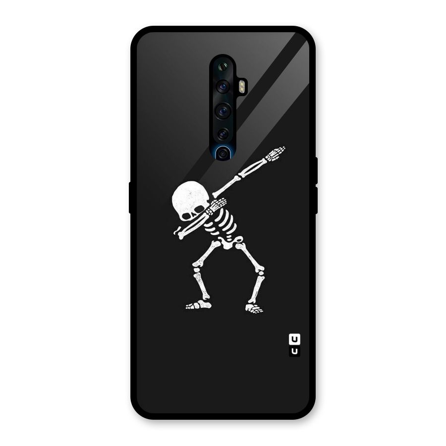 Skeleton Dab White Glass Back Case for Oppo Reno2 Z