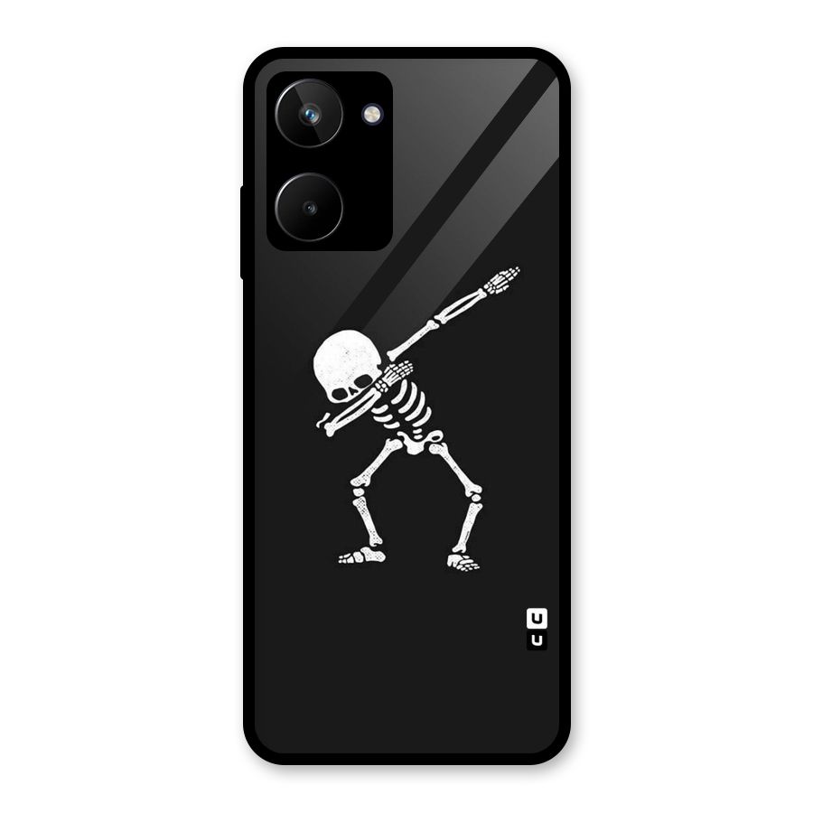 Skeleton Dab White Glass Back Case for Realme 10