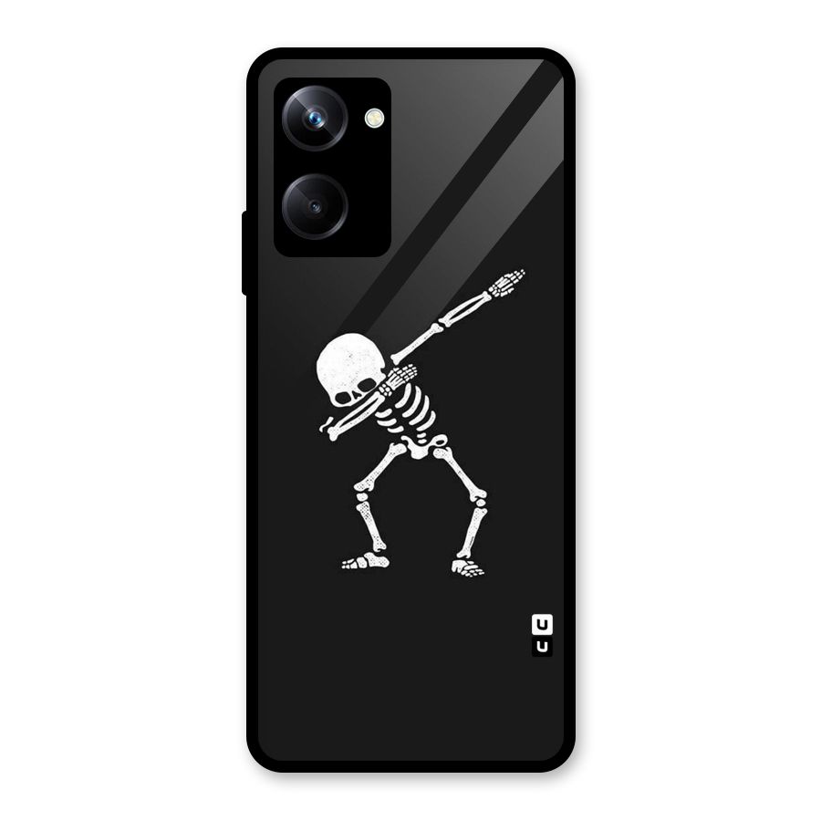 Skeleton Dab White Glass Back Case for Realme 10 Pro