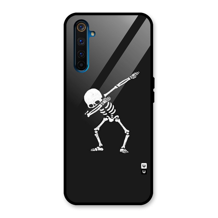 Skeleton Dab White Glass Back Case for Realme 6 Pro