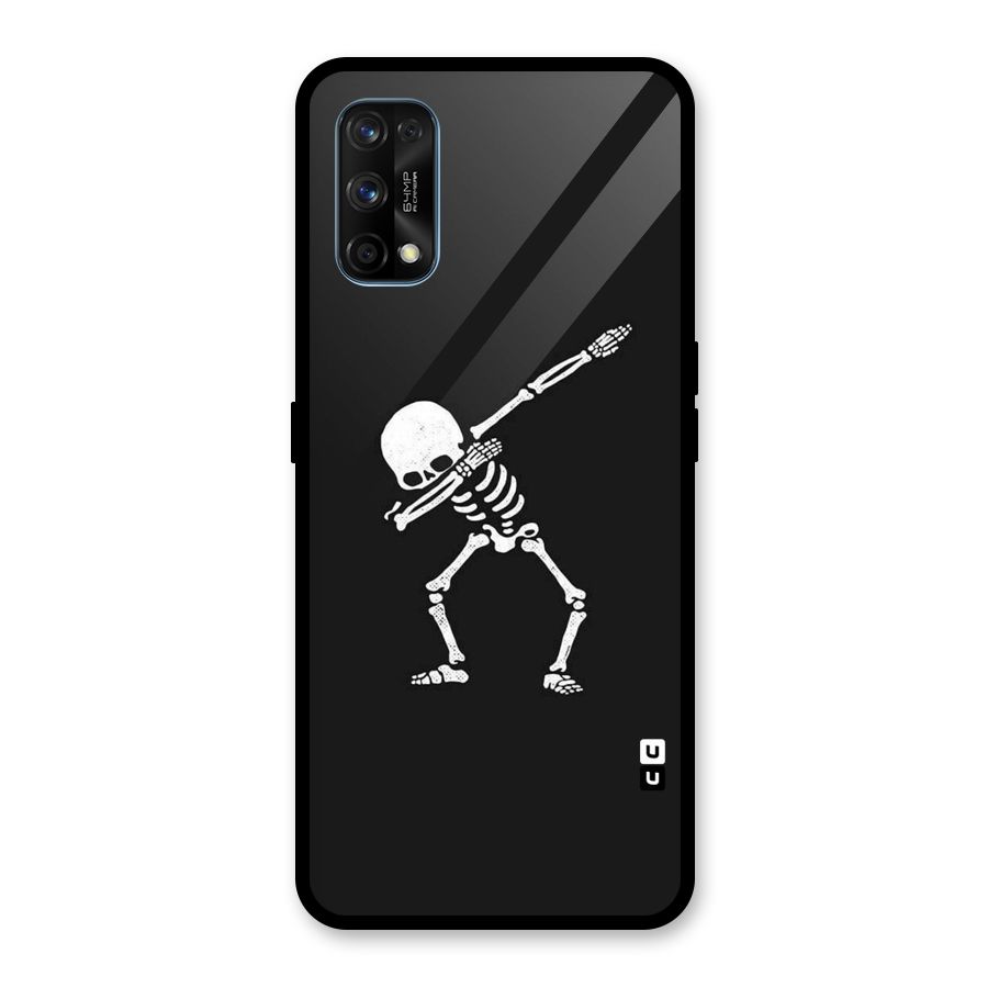 Skeleton Dab White Glass Back Case for Realme 7 Pro