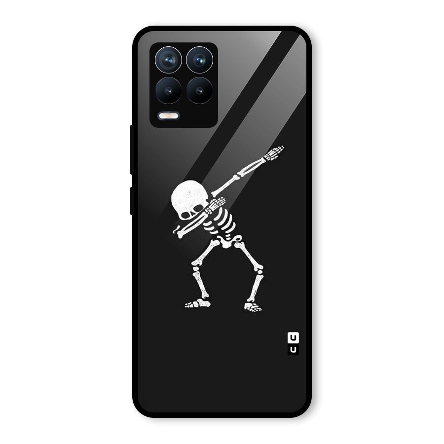 Skeleton Dab White Glass Back Case for Realme 8