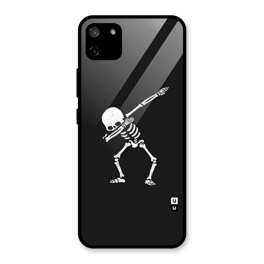 Skeleton Dab White Glass Back Case for Realme C11