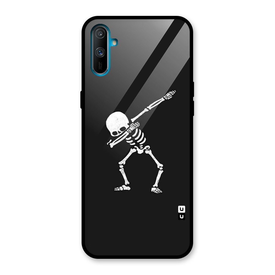 Skeleton Dab White Glass Back Case for Realme C3