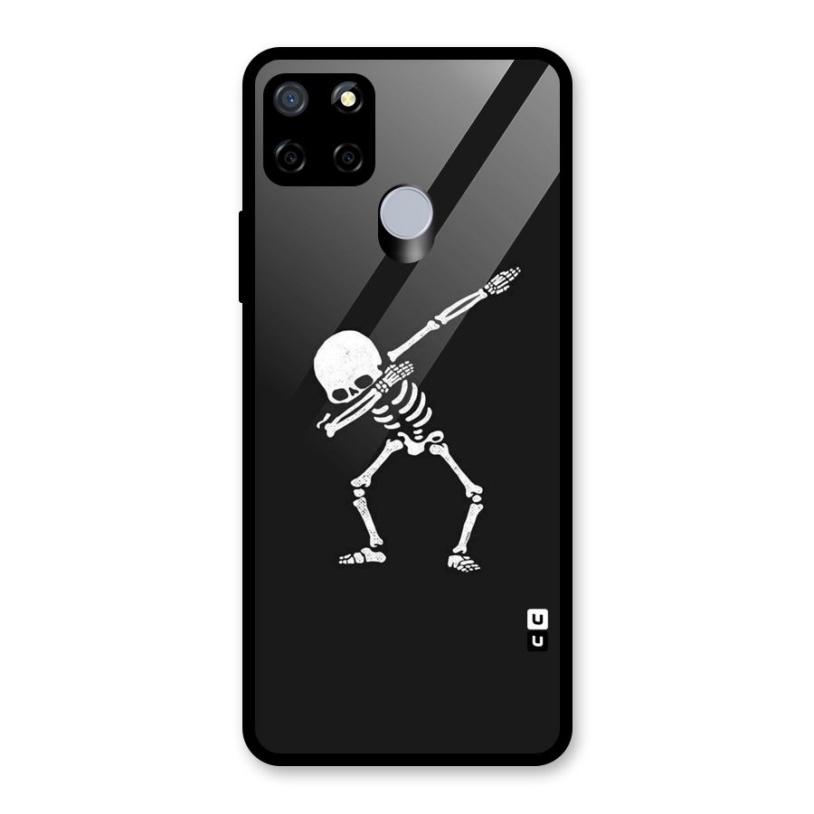 Skeleton Dab White Glass Back Case for Realme Narzo 20