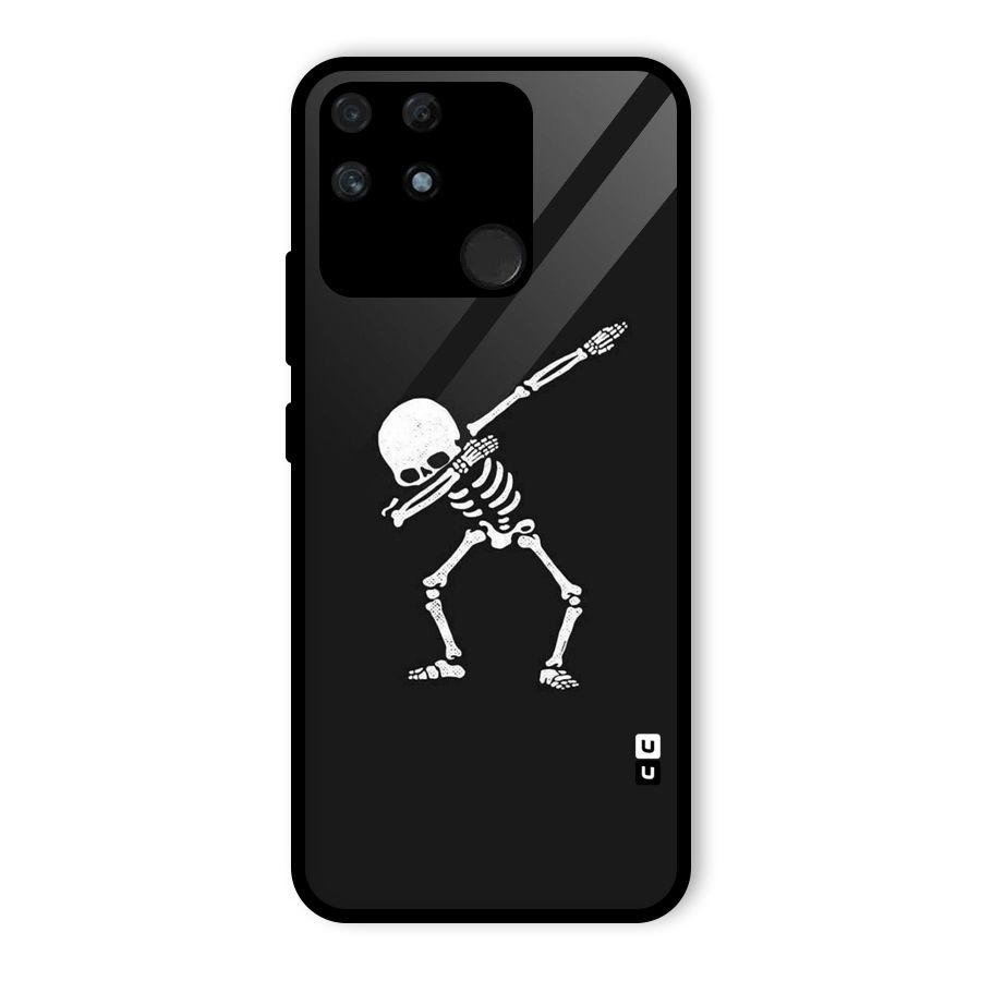 Skeleton Dab White Glass Back Case for Realme Narzo 50A