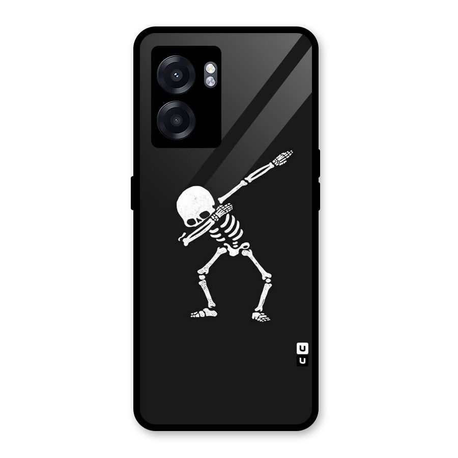 Skeleton Dab White Glass Back Case for Realme Narzo 50 5G