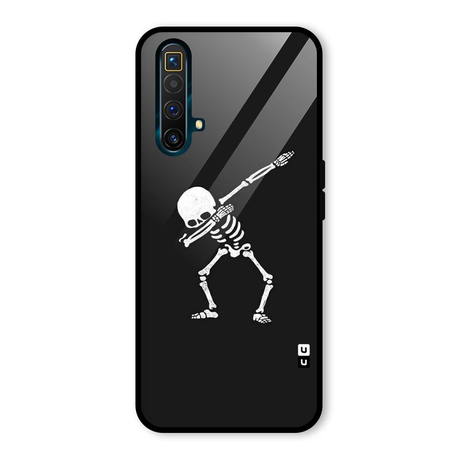 Skeleton Dab White Glass Back Case for Realme X3 SuperZoom