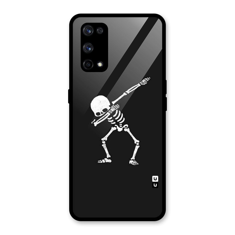 Skeleton Dab White Glass Back Case for Realme X7 Pro