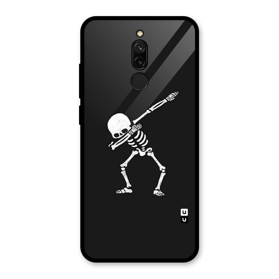Skeleton Dab White Glass Back Case for Redmi 8